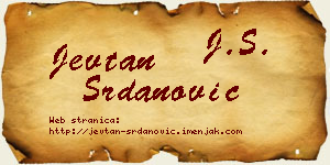Jevtan Srdanović vizit kartica